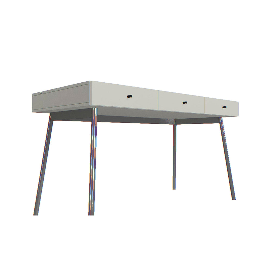The Decorators: Birou gri cu picioare metalice -VOX Creative-  136x67x78 cm