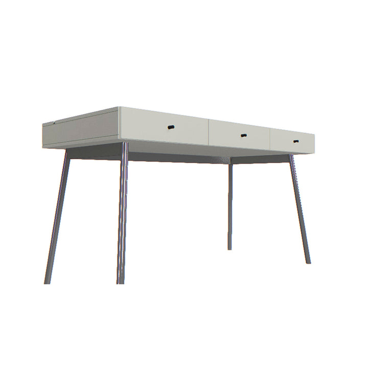The Decorators: Birou gri cu picioare metalice -VOX Creative-  136x67x78 cm