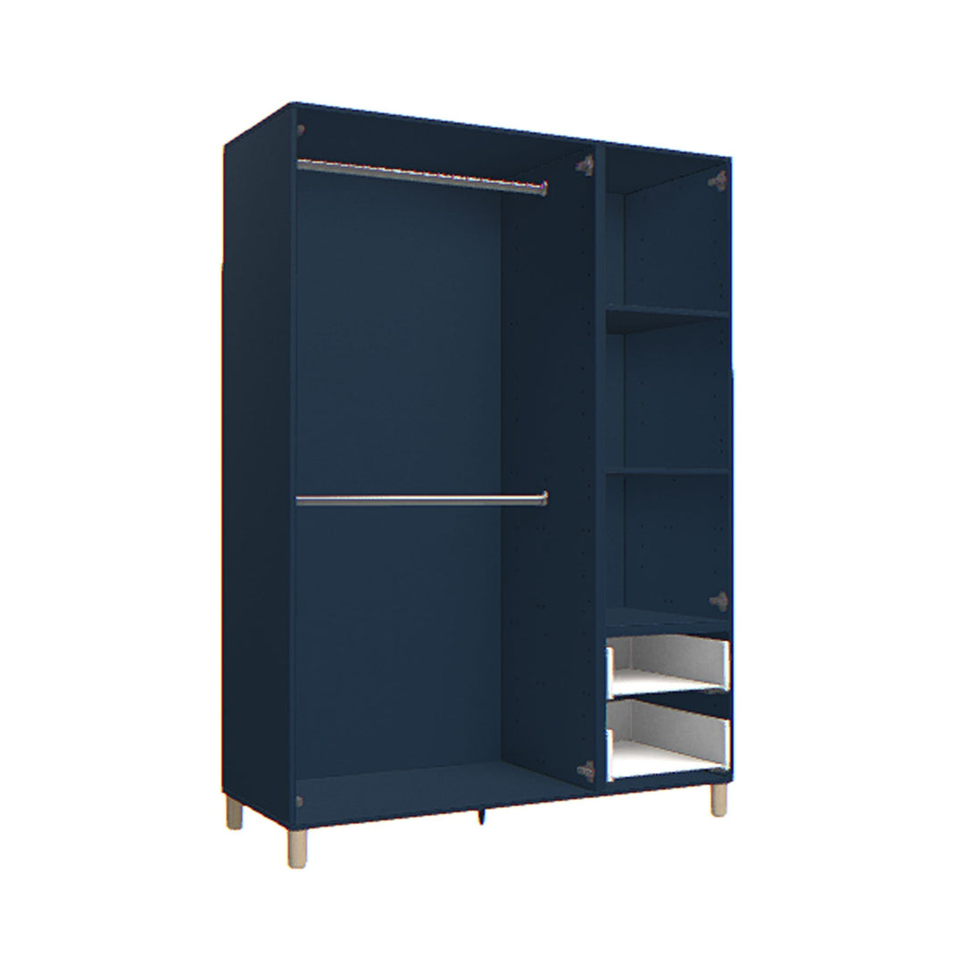 The Decorators: Dulap cu 3 usi VOX Creative indigo-stejar