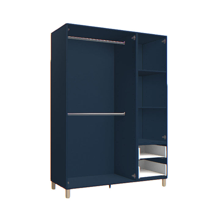 The Decorators: Dulap cu 3 usi VOX Creative indigo-stejar