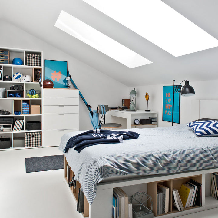 The Decorators: Biblioteca inalta alba VOX 4 You 92x40x206 cm
