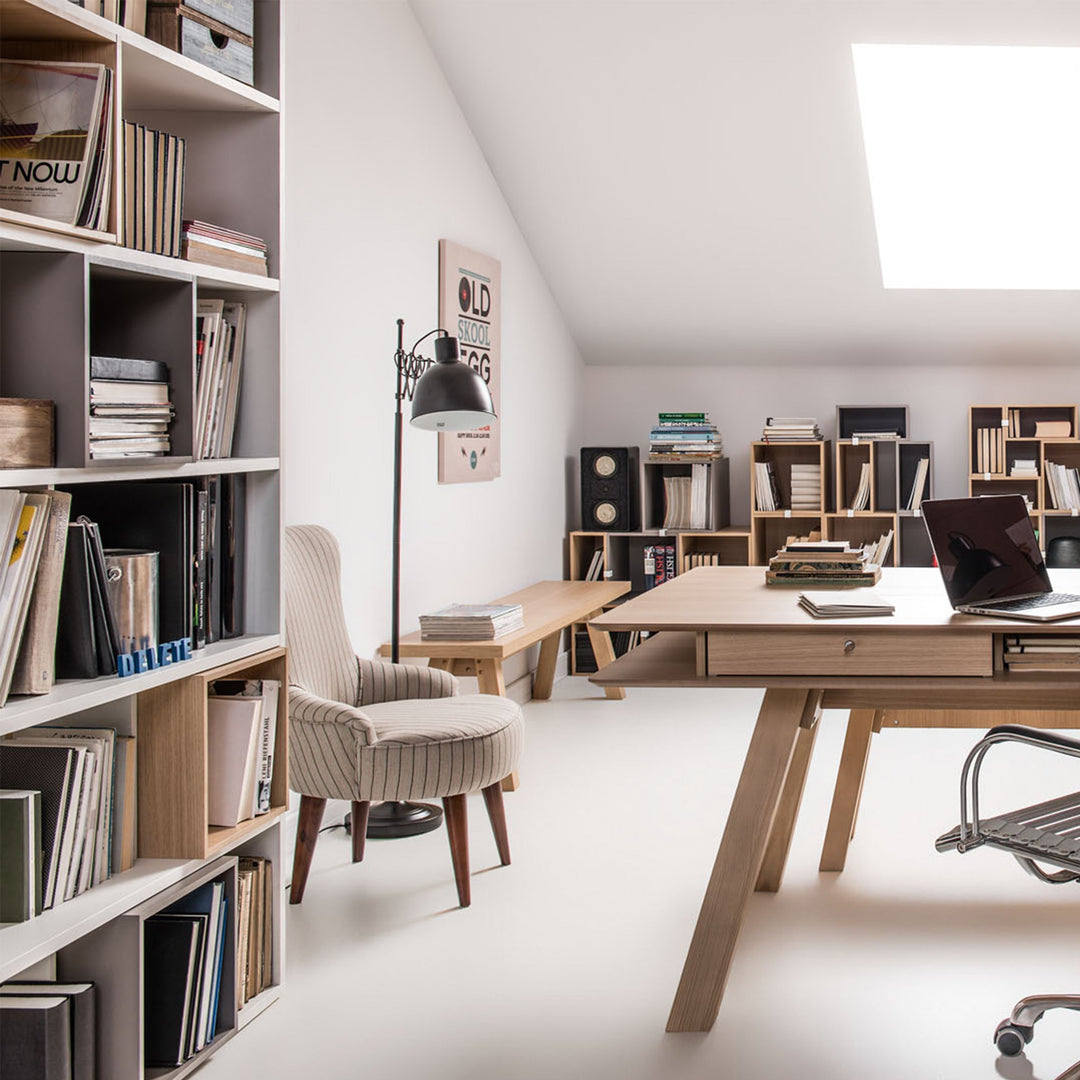 The Decorators: Biblioteca inalta alba VOX 4 You 92x40x206 cm