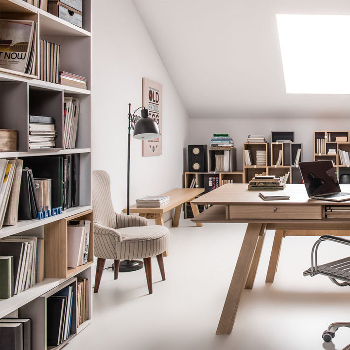 The Decorators: Biblioteca inalta alba VOX 4 You 92x40x206 cm