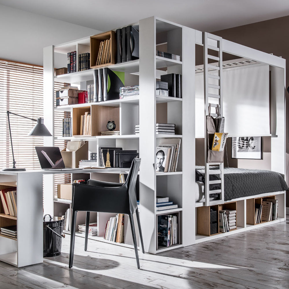 The Decorators: Biblioteca inalta/separator camera alb VOX 4 You 168x40.5x206 cm