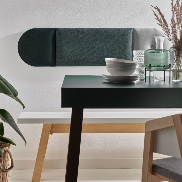 The Decorators: Panou tapitat Oval 2 Villo Soform Catifea galben 30/30 cm