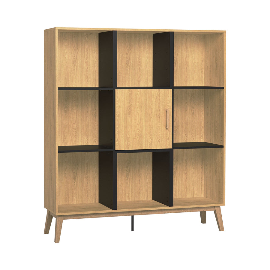 Biblioteca tripla stejar-negru VOX Creative 136x35x146 cm