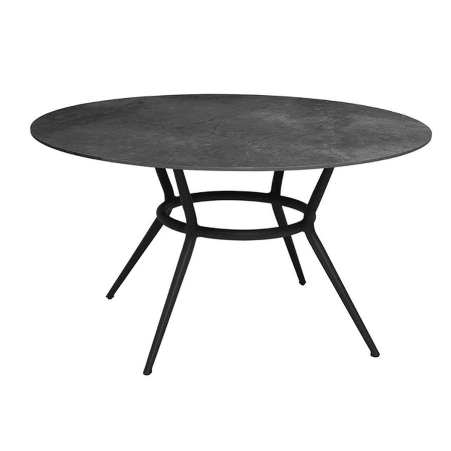 The Decorators: Masa de exterior rotunda Cane-line Joy Lava Grey/Fossil Black