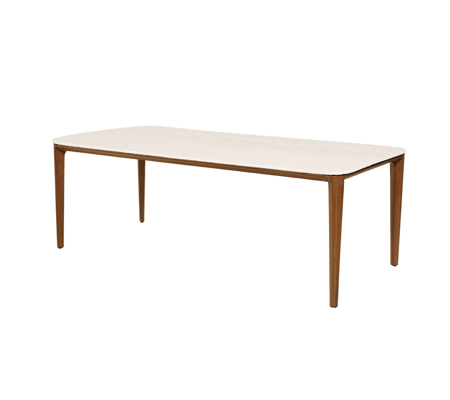 The Decorators: Masa de exterior Cane-line Aspect Teak/Travertine look