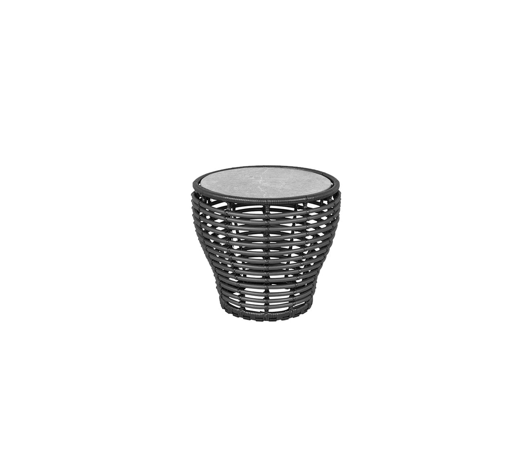 The Decorators: Masuta de cafea rotunda Cane-line Basket Graphite/Fossil grey