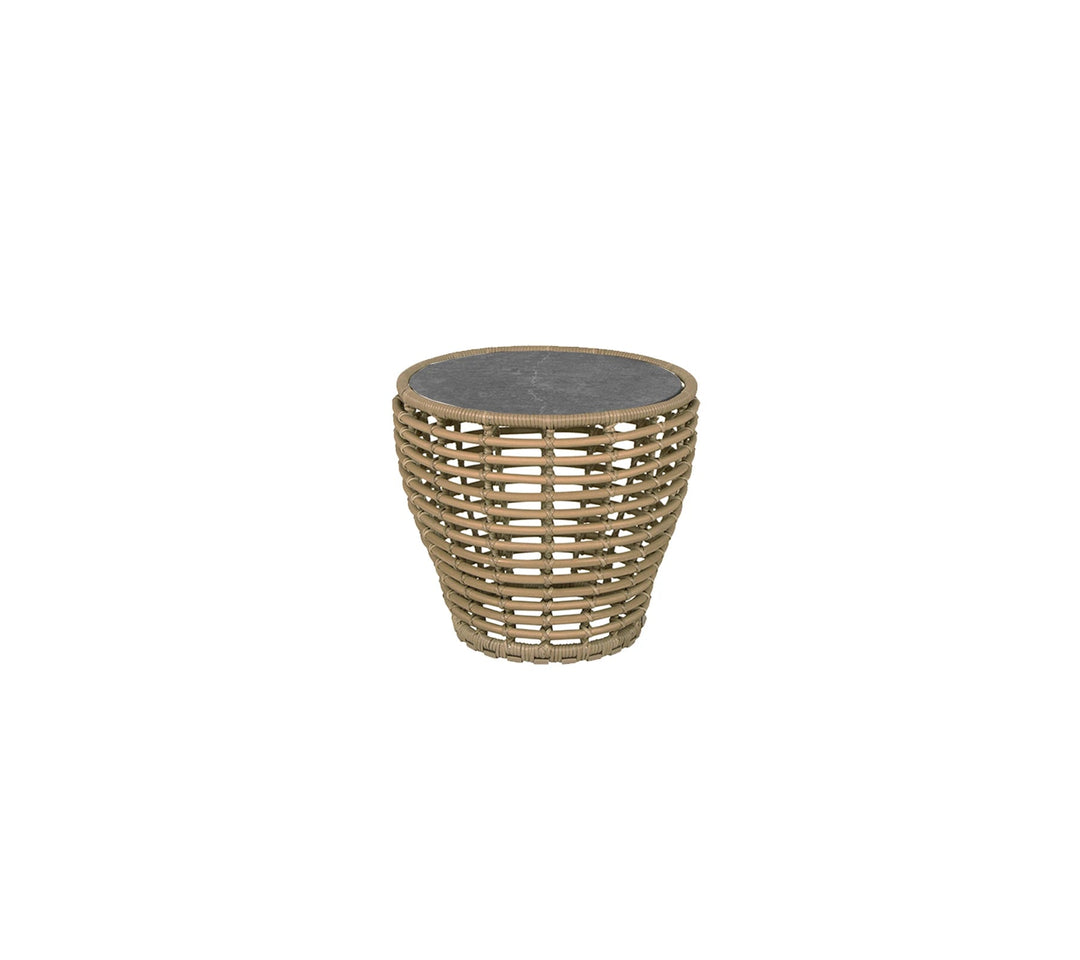 The Decorators: Masuta de cafea rotunda Cane-line Basket Natural/Fossil black