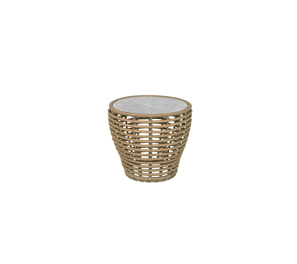 The Decorators: Masuta de cafea rotunda Cane-line Basket Natural/Fossil grey