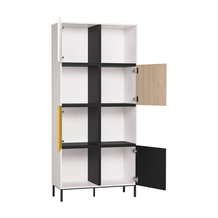 Biblioteca dubla cu 4 rafturi si 4 usi VOX Creative 45.5x91x151.5 cm