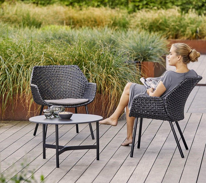 The Decorators: Fotoliu de exterior Cane-line Vibe Light grey/taupe
