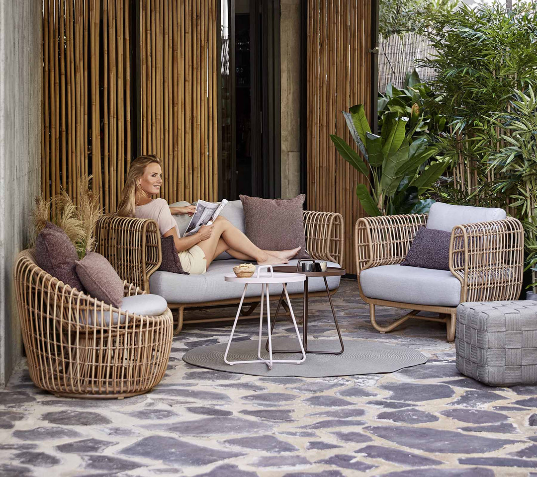 The Decorators: Fotoliu outdoor Cane-line Nest rotund