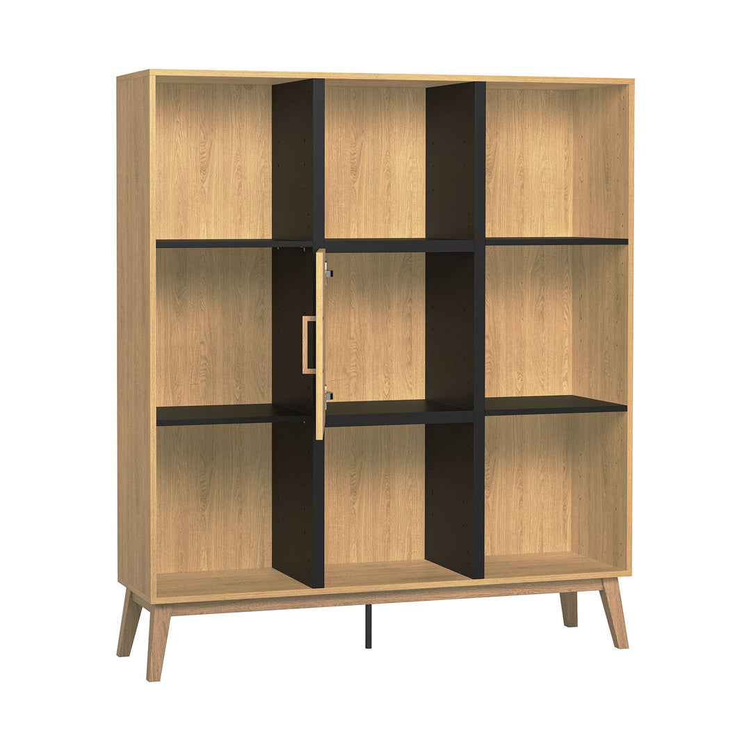 The Decorators: Biblioteca tripla stejar-negru VOX Creative 136x35x146 cm