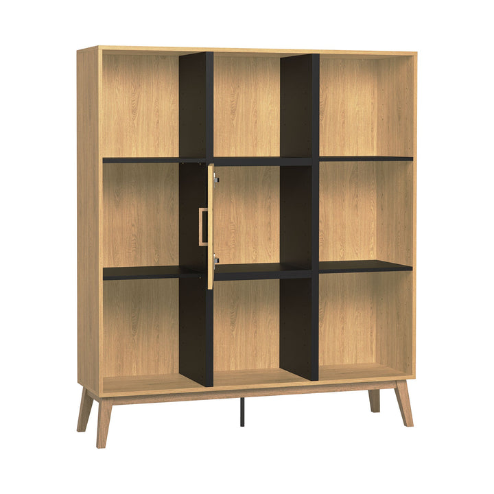 The Decorators: Biblioteca tripla stejar-negru VOX Creative 136x35x146 cm