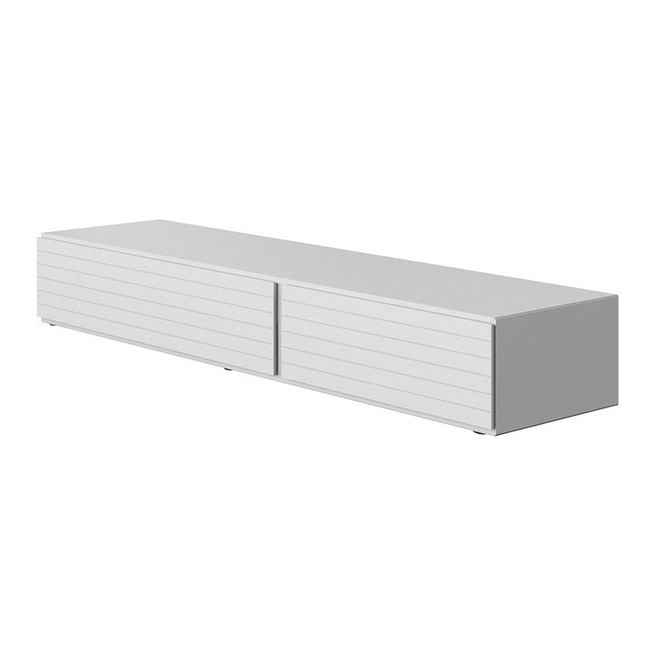 The Decorators: Comoda TV BoConcept Lugano 192x28cm, alb, usi cu model si sertar