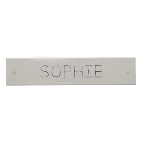 The Decorators: Placuta cu nume pentru pat, Dots, lemn de pin, 15x40 cm