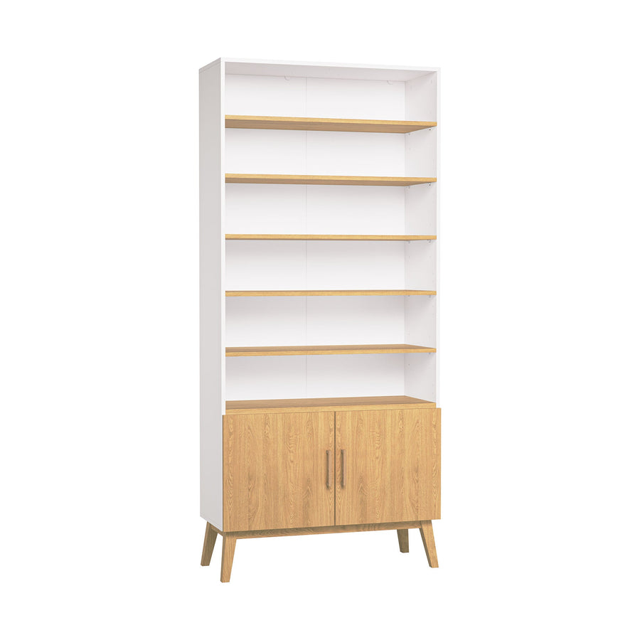 Biblioteca dubla alb-stejar VOX Creative 45.5x91x151.5 cm