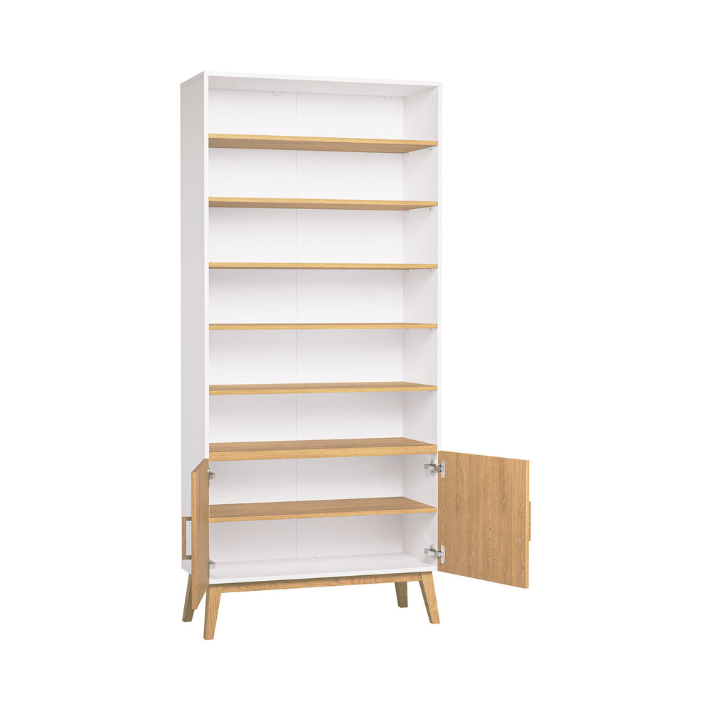 Biblioteca dubla alb-stejar VOX Creative 45.5x91x151.5 cm