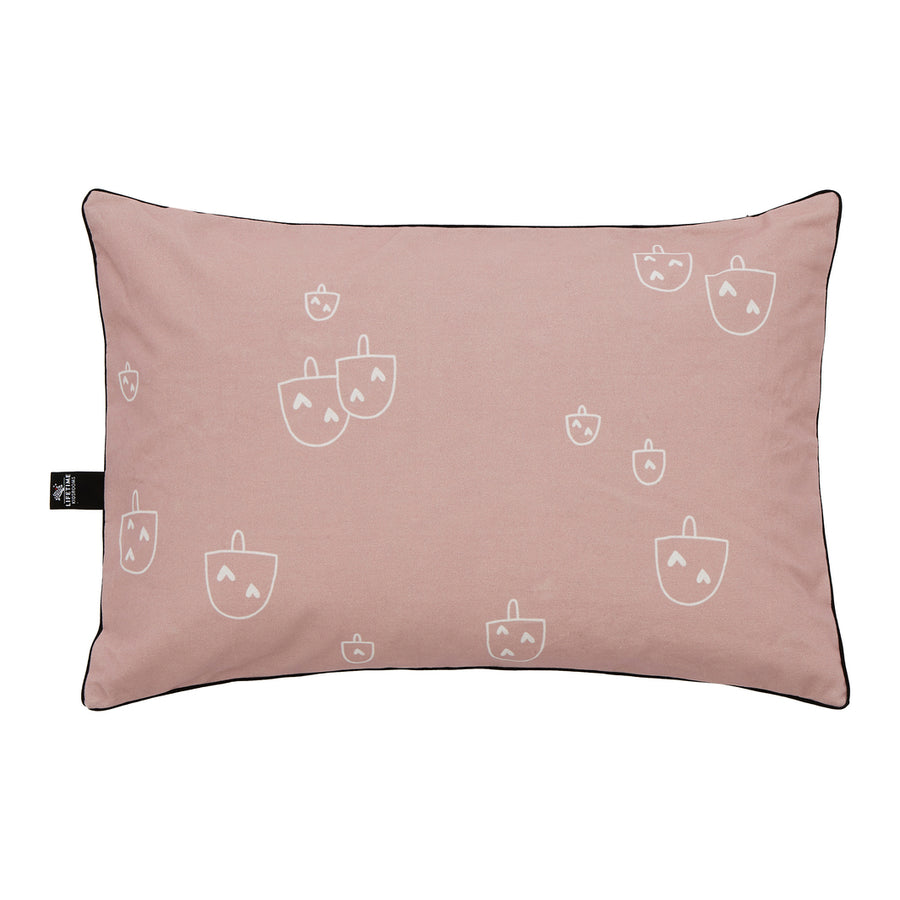 The Decorators: Perna decorativa cu 2 fete, Fairy Dust, bumbac, alb-roz, 40x60 cm