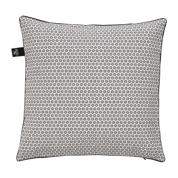 The Decorators: Perna decorativa cu 2 fete, Road Trip Steer, bumbac, alb-negru, 50x50 cm
