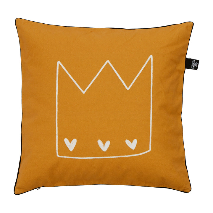 The Decorators: Perna decorativa pentru copii, Fairy Dust Crown, bumbac, alb-galben, 50x50 cm