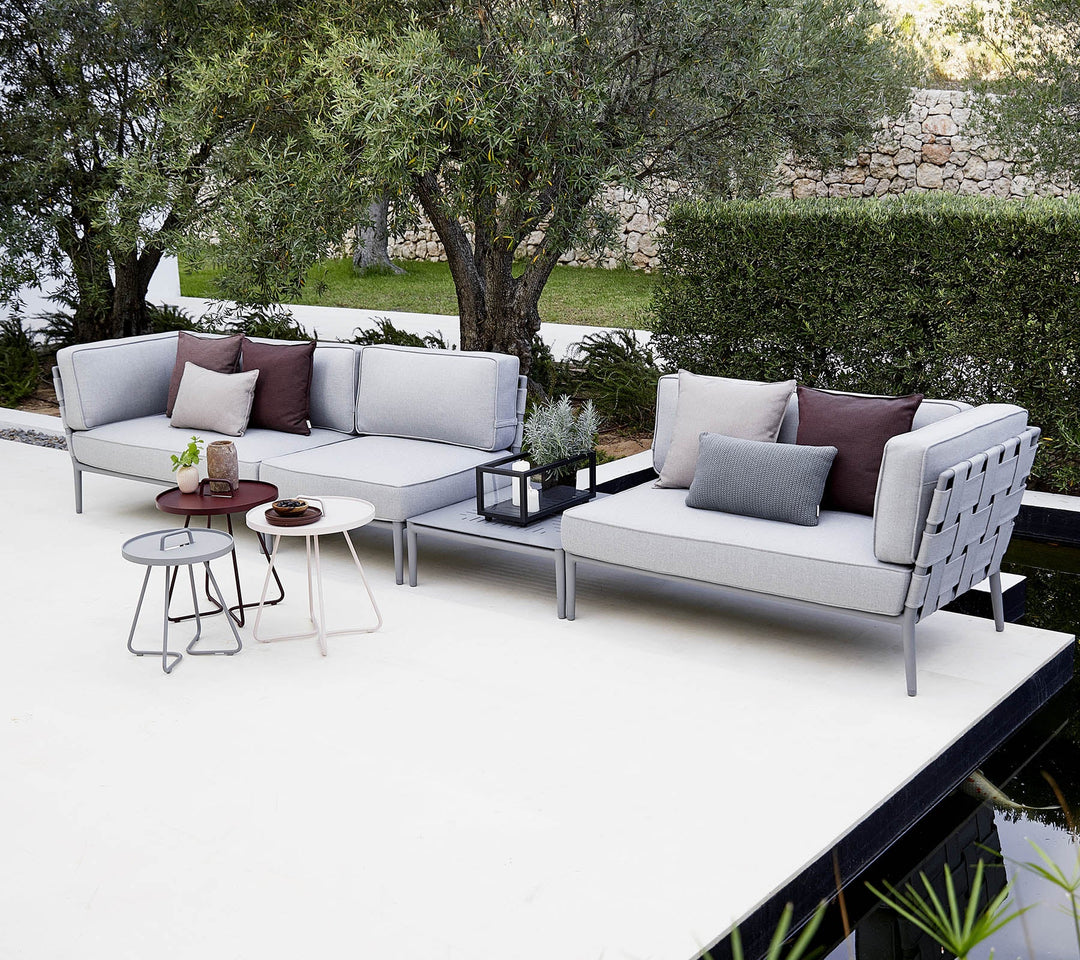 The Decorators: Modul dreapta - canapea 2 locuri Cane-line Conic Light grey