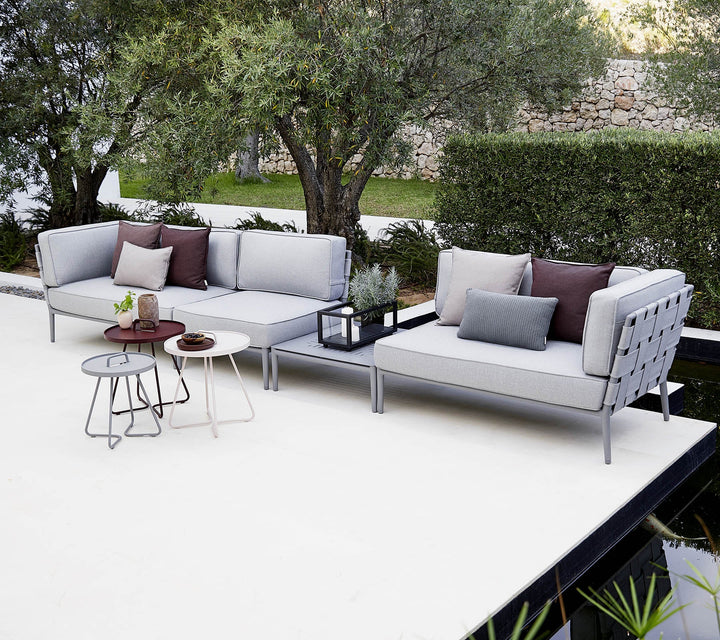 The Decorators: Modul dreapta - canapea 2 locuri Cane-line Conic Light grey