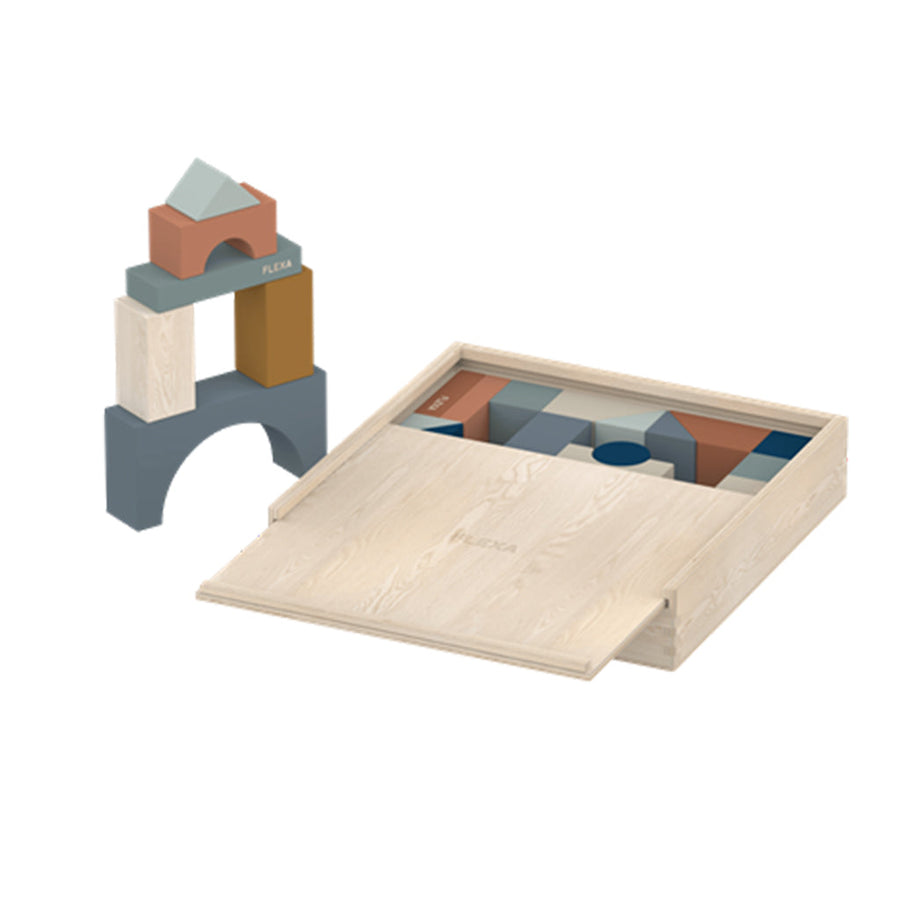 The Decorators: Joc de constructie, Creative Blocks, mesteacan, multicolor, 26x26x5 cm