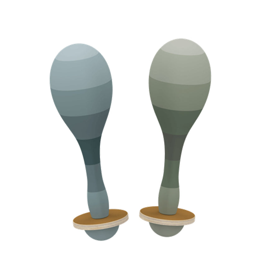 Set instrumente muzicale Maracas, Toys, lemn, multicolor, 18x6x6 cm