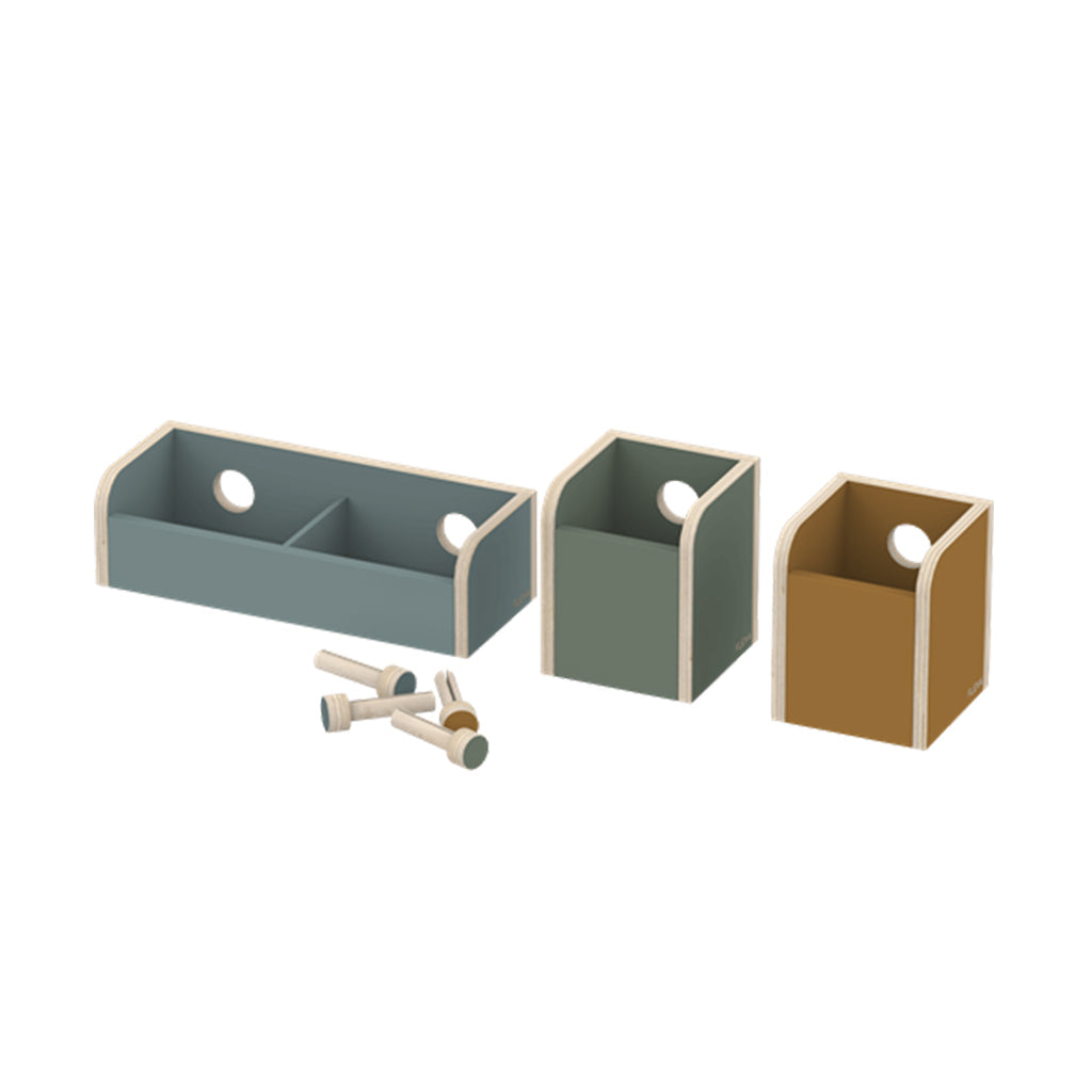 The Decorators: Set cutii organizatoare birou, Craft Caddy, MDF, 23x10x6 cm