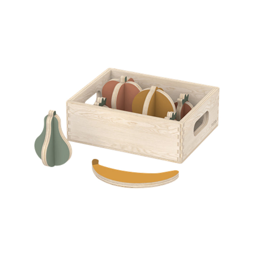 The Decorators: Set jucarii tip fructe, Play, mesteacan, multicolor, 19x15x7 cm