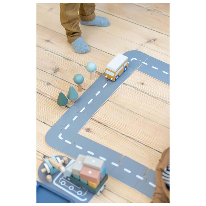 The Decorators: Traseu pentru masinute set 22 buc, Play, mesteacan, 11x13 cm