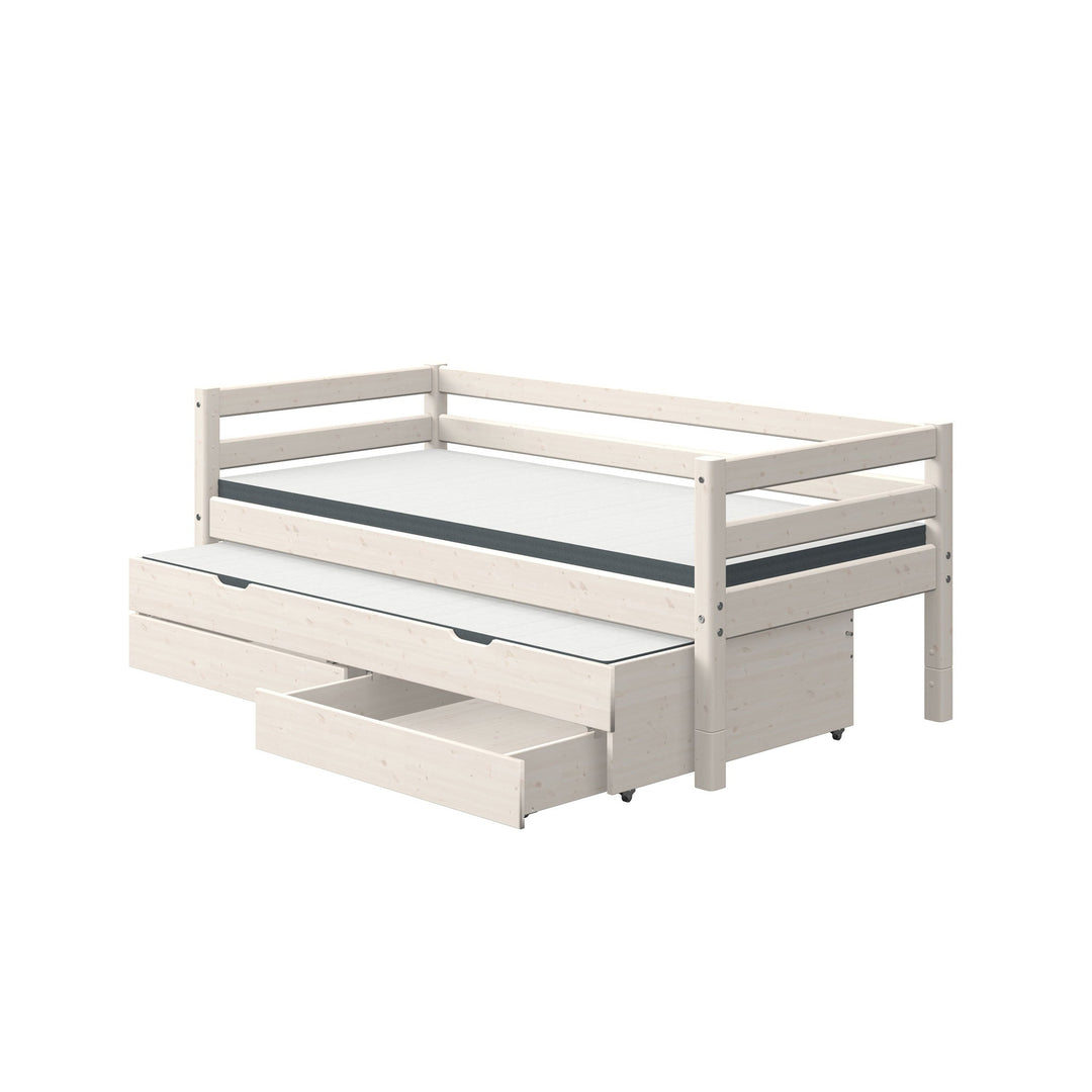 The Decorators: Pat cu extensie si doua sertare Flexa Classic 90x200 cm