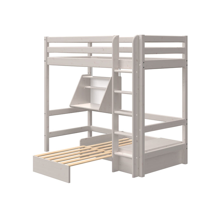 The Decorators: Pat inaltime 184 cm cu scara dreapta, birou si modul de dormit Flexa Classic 90x200 cm