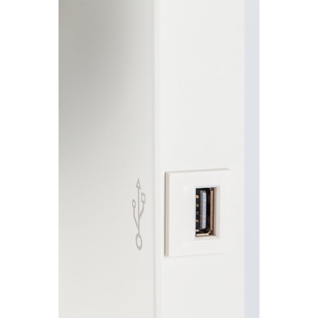 The Decorators: Aplica perete reglabila cu USB si suport telefon mobil VOX Ball, metal, alb