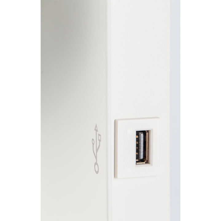 The Decorators: Aplica perete reglabila cu USB si suport telefon mobil VOX Ball, metal, alb