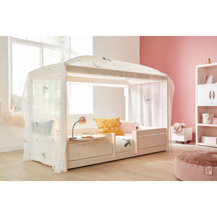 The Decorators: Baldachin pat 4 in 1, Fairy Dust, vascoza si poliester, alb, 140x570 cm