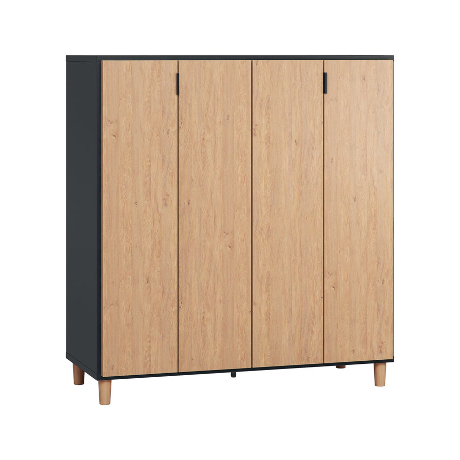 The Decorators: Bar din pal melaminat VOX Simple, 112x45x112cm, negru/stejar