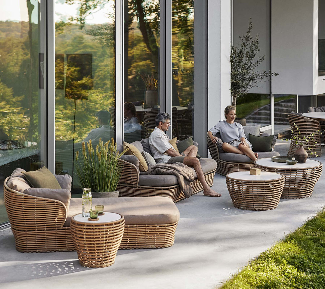 The Decorators: Fotoliu de exterior Cane-line Basket lounge Natural