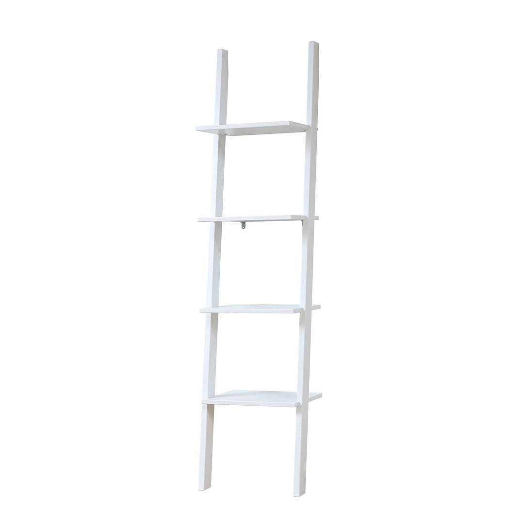 The Decorators: Biblioteca tip scara cu 4 rafturi, lemn de fag si MDF, alb, 170x41x30 cm