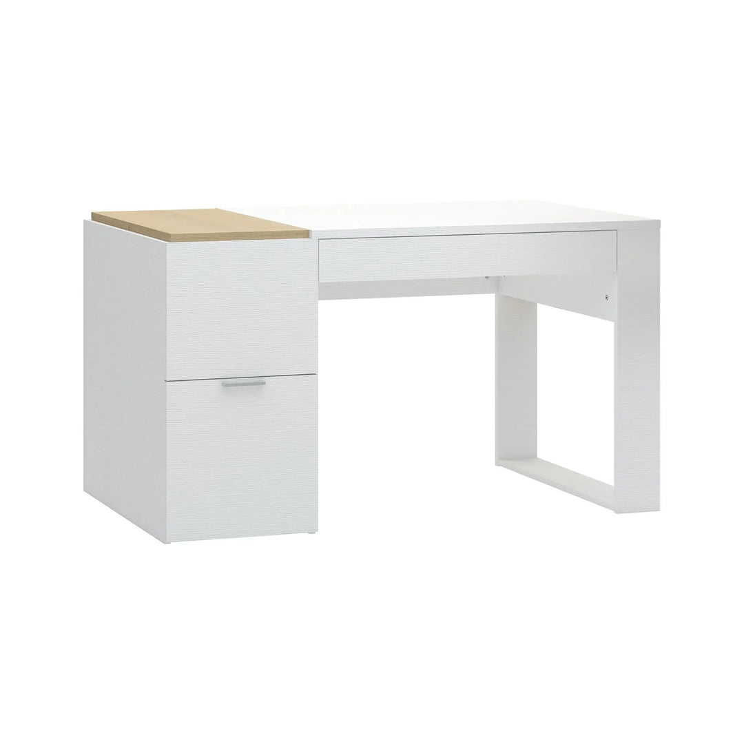 The Decorators: Birou alb cu 3 sertare -VOX 4 You- 142x63x78 cm