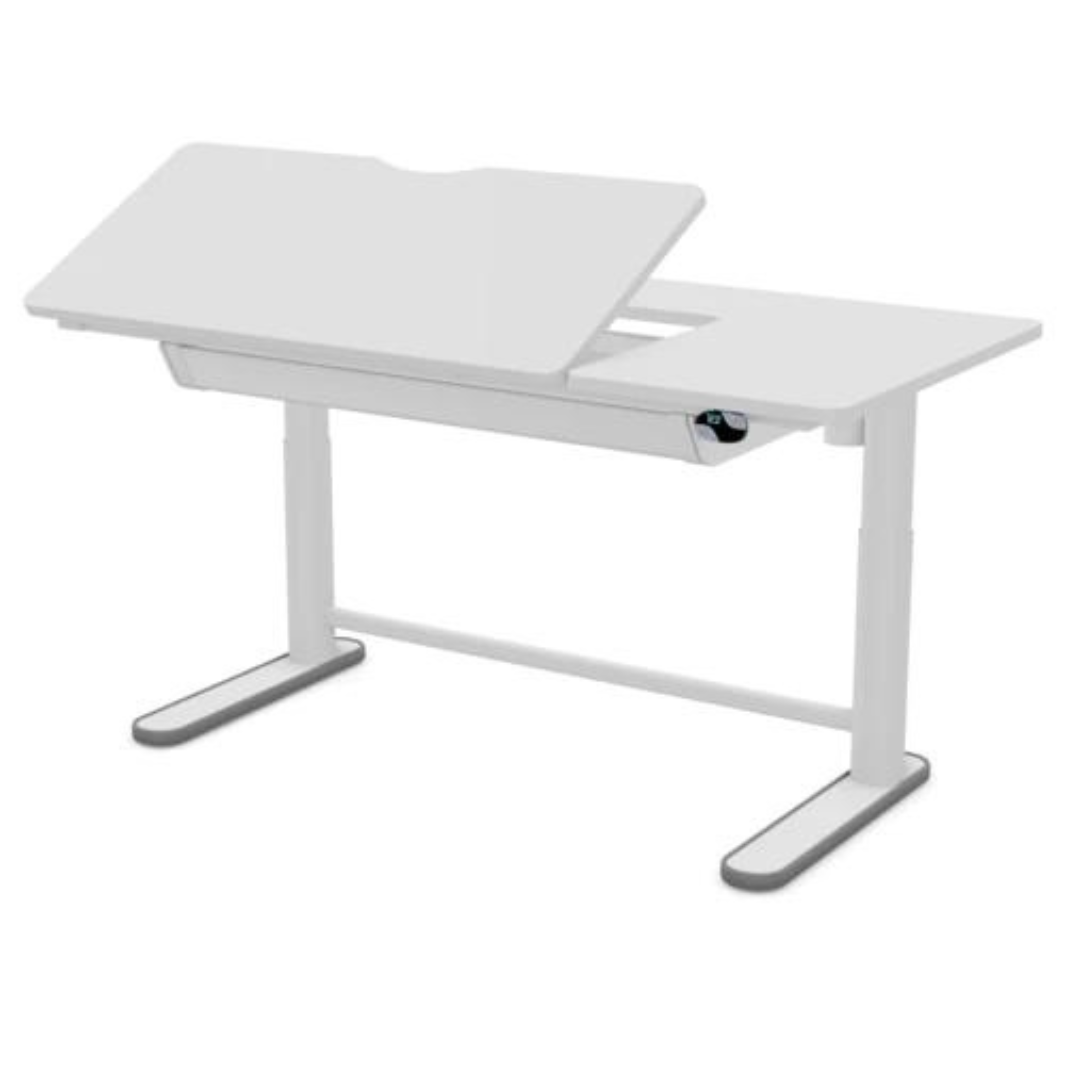 The Decorators: Birou copii ajustabil electric, Ergo, alb, 120x60x55-89 cm