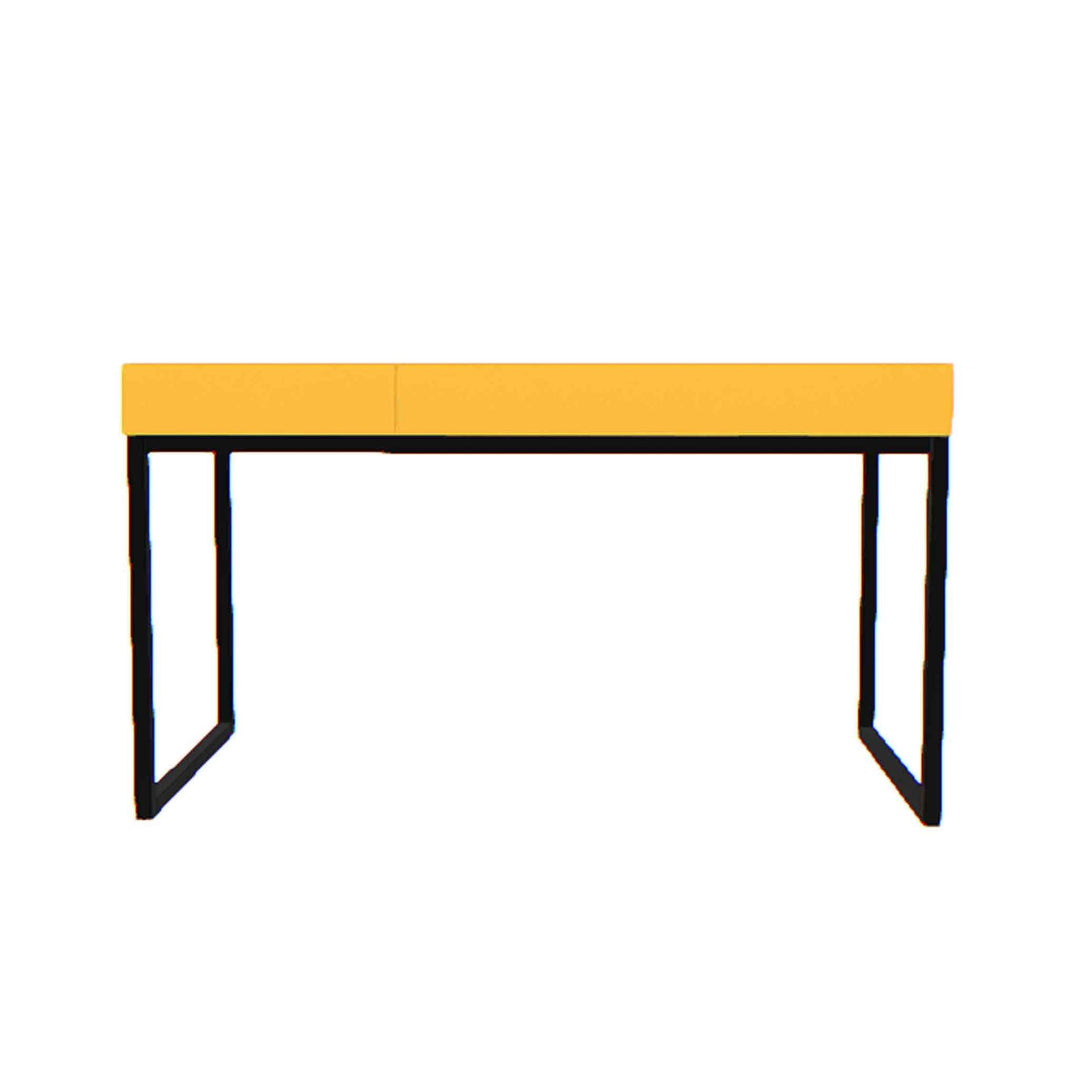 Birou 2 sertare galben-negru -VOX Creative- 136x67x78 cm