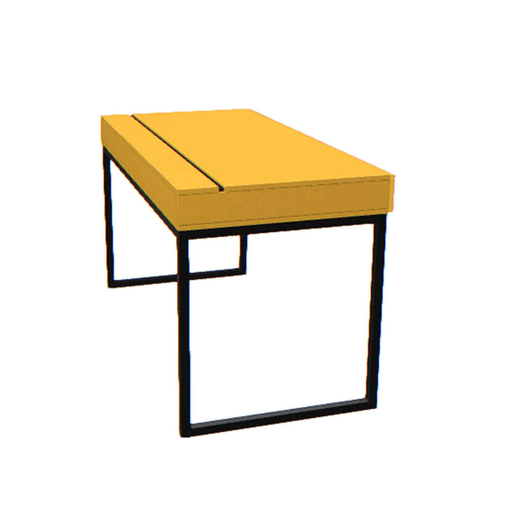 Birou 2 sertare galben-negru -VOX Creative- 136x67x78 cm