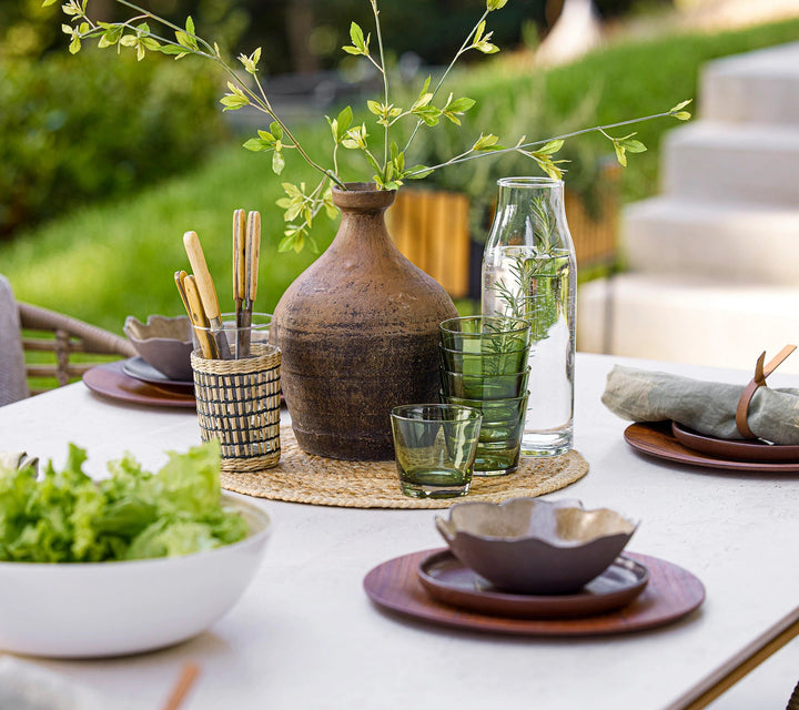 The Decorators: Masa de exterior Cane-line Aspect Teak/Fossil black