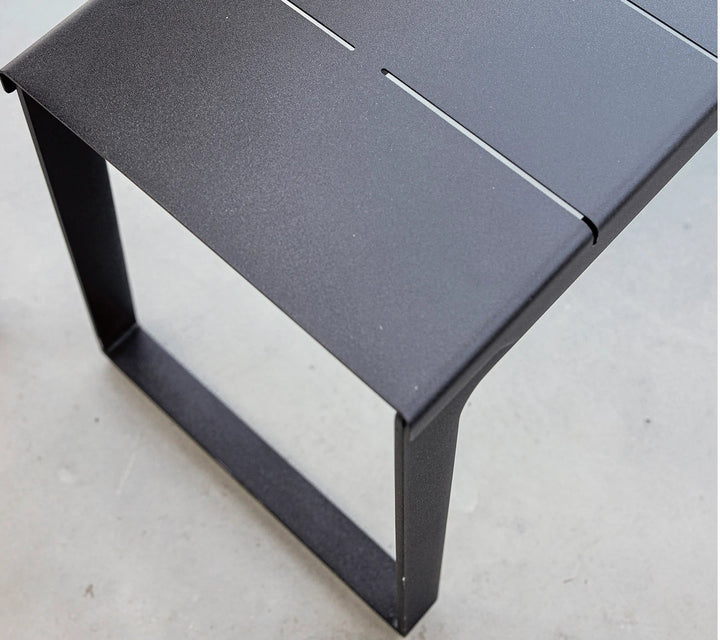 The Decorators: Banca de exterior din aluminiu Cane-line Copenhagen Gri