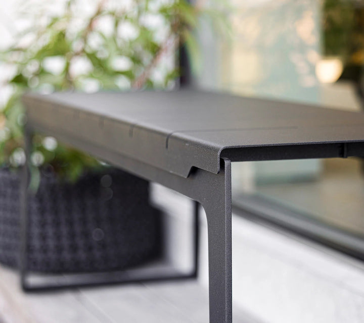 The Decorators: Banca de exterior din aluminiu Cane-line Copenhagen Gri