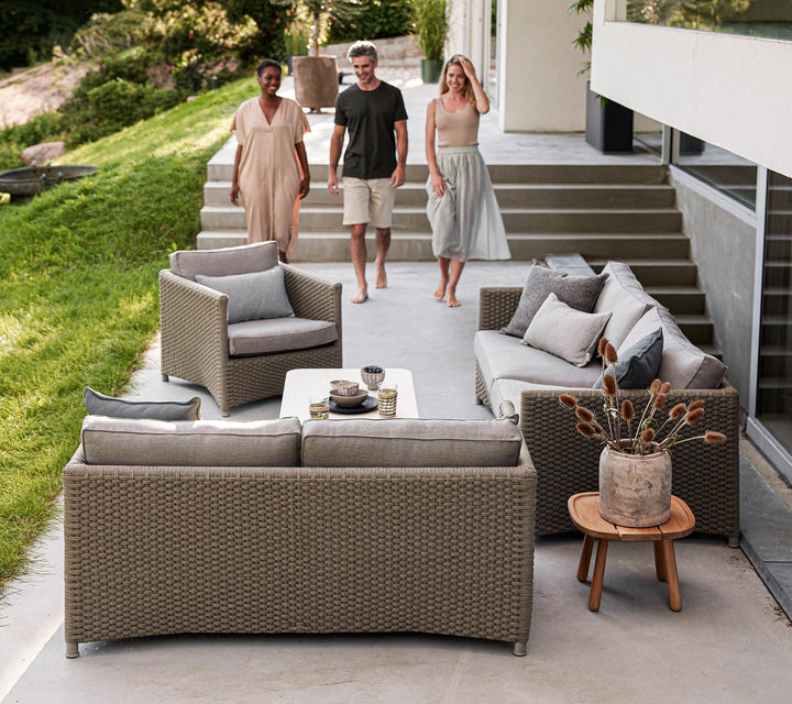 The Decorators: Canapea de exterior 3 locuri Cane-line Diamond Taupe